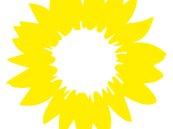 Sonnenblumen Logo, gelbe Sonnenblumenblätter, von BÜNDNIS 90/DIE GRÜNEN