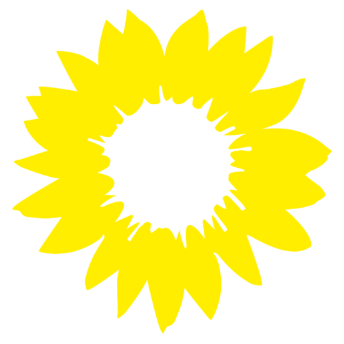 Sonnenblumen Logo, gelbe Sonnenblumenblätter, von BÜNDNIS 90/DIE GRÜNEN