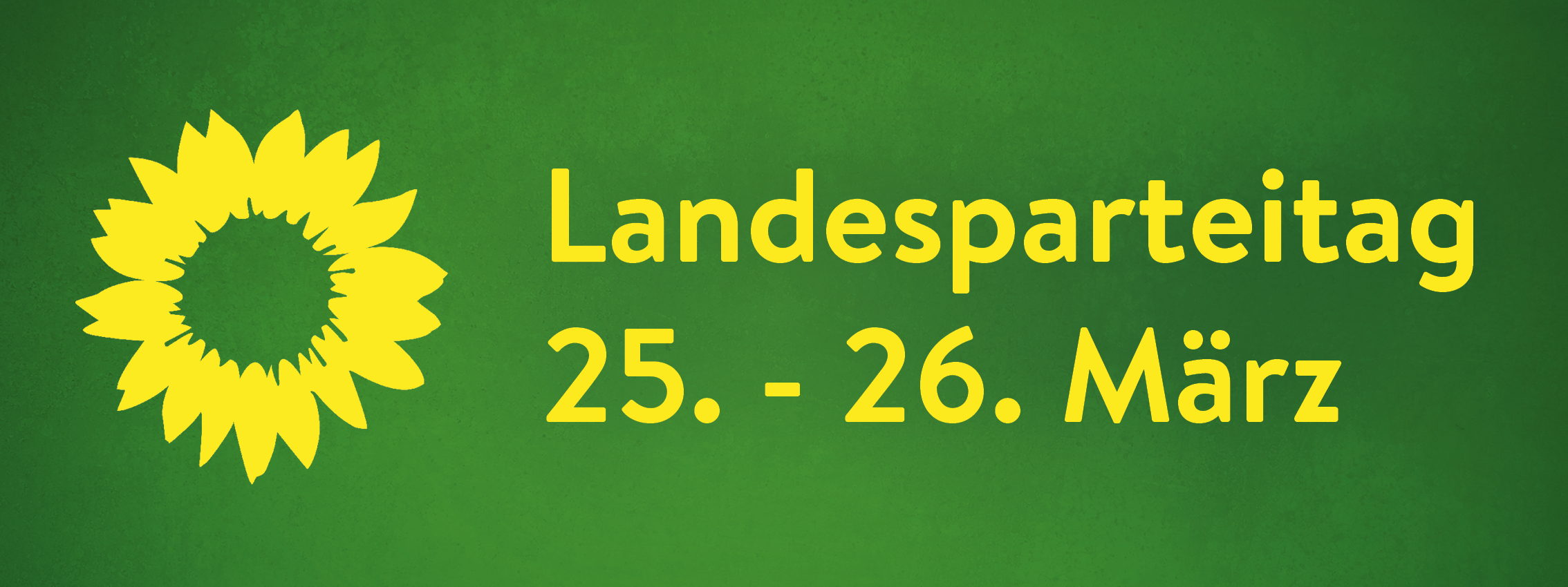 Grafik: gelbe Sonnenblume auf grünem Hintergrund mit dem Schriftzug "Für ein besseres Morgen."