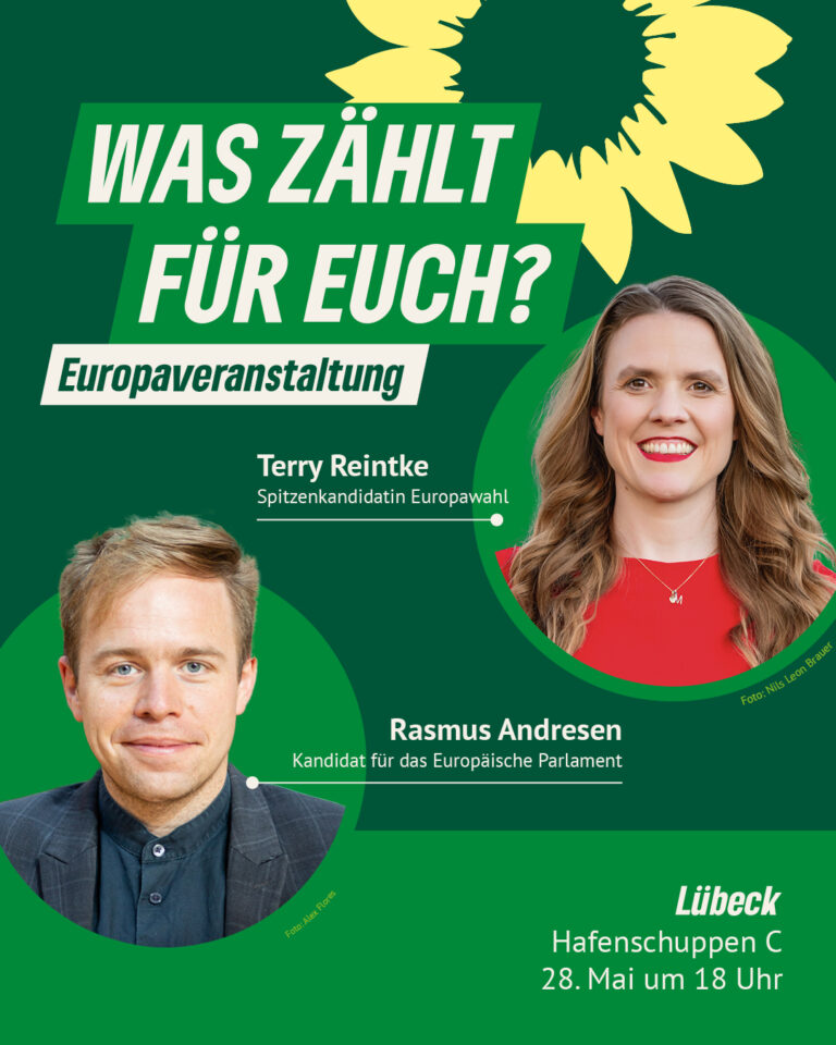 Wahlveranstaltung mit Terry Reintke am 28.05. in Lübeck