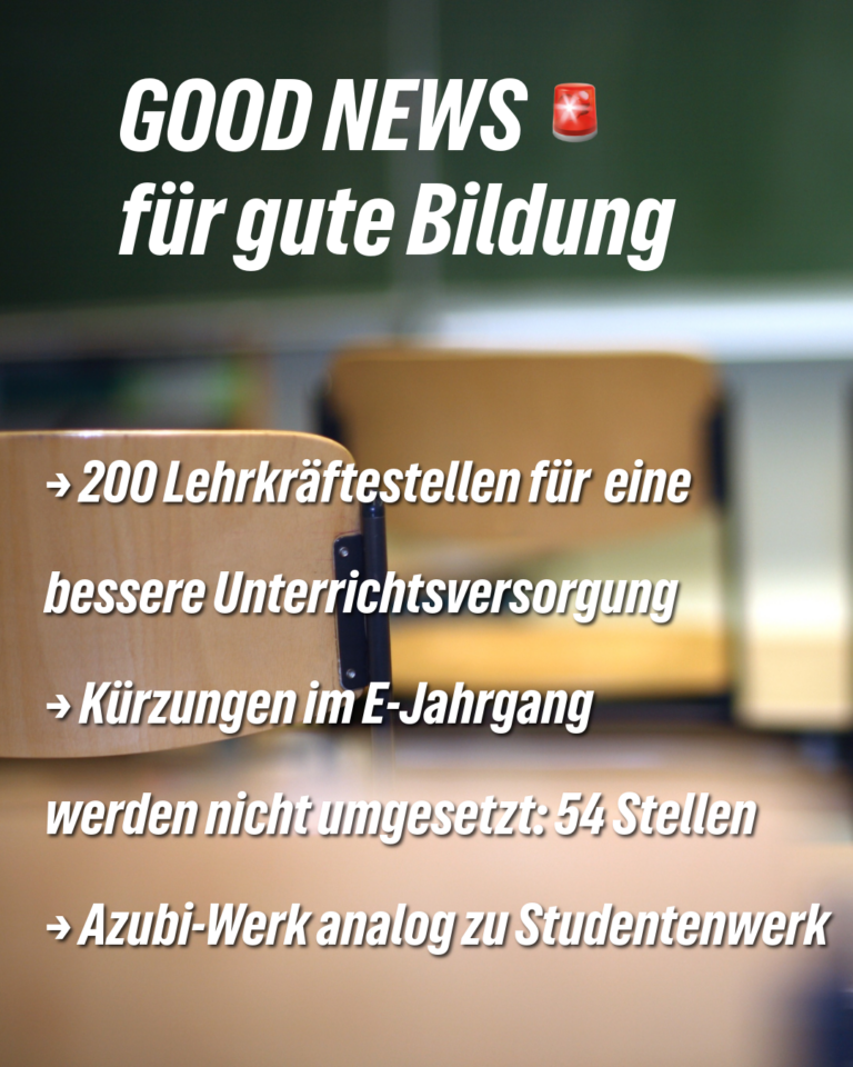 Unsere Landesregierung investiert in die gesamte Bildungskette!